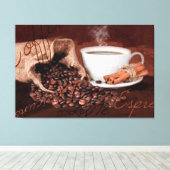 Koffie Aroma Waterverf Print Wall Art (Insitu (Houten vloer))
