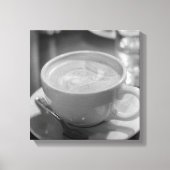 Koffie Art Black en White Canvas Afdruk (Voorkant)