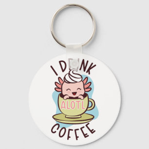 Koffie Axolotl Sleutelhanger