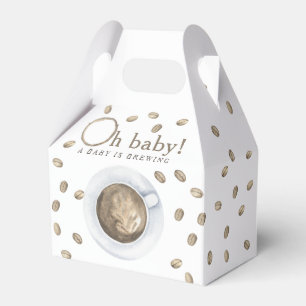 Koffie Baby shower - Een baby is aan het brouwen Bedankdoosjes
