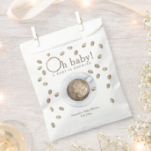 Koffie Baby shower - Een baby is brouwen Bedankzakje