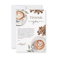 Koffie Baby shower - een Baby is brouwen Dank u