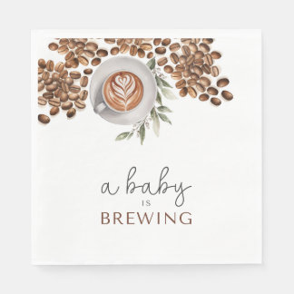 Koffie Baby shower - een Baby is brouwen Servet
