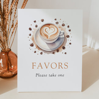 Koffie Baby shower geeft de voorkeur aan het parti Reclamebord Met Voetstuk