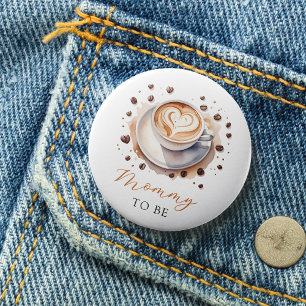 Koffie Baby shower mama wordt Button