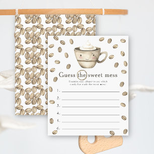 Koffie baby shower Raad het lieve puinhoop spel