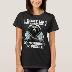 Koffie-Beer Ik hou niet van ochtendmensen T-shirt