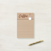Koffie boodschappenlijstje Cadeau Post-it® Notes (Op bureau)
