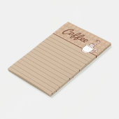 Koffie boodschappenlijstje Cadeau Post-it® Notes (Schuin)