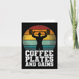 Koffie Borden en winsten - Retro Gewichtheffen Wer Kaart