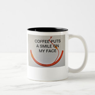 KOFFIE BRENGT EEN KLEIN OP MIJN GEZICHT TWEEKLEURIGE KOFFIEMOK