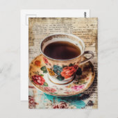 Koffie Briefkaart (Voorkant / Achterkant)