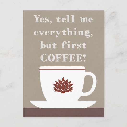 Koffie Briefkaart (Voorkant)