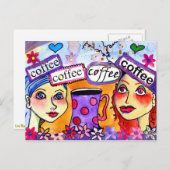 koffie briefkaart (Voorkant / Achterkant)