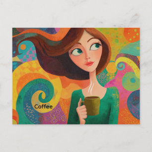 Koffie-Briefkaart Briefkaart