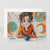 Koffie-Briefkaart Briefkaart (Voorkant / Achterkant)