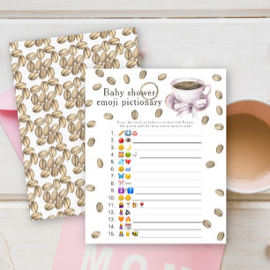 Koffie brouwen baby shower Emoji afbeelding spel