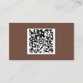 Koffie Bruin en Goud Blad Bruiloft QR Registry Informatiekaartje (Achterkant)