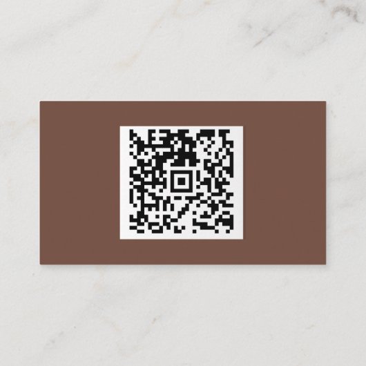 Koffie Bruin en Goud Blad Bruiloft QR Registry Informatiekaartje (Achterkant)