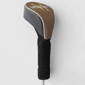 Koffie Bruin Stevige Kleur Golfheadcover (Schuin)