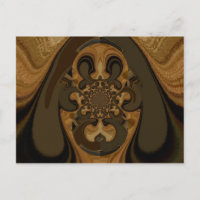 Koffie Bruin Vloeistof Kaleidoscoop Art Print