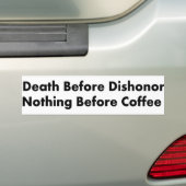 Koffie Bumpersticker (Op auto)
