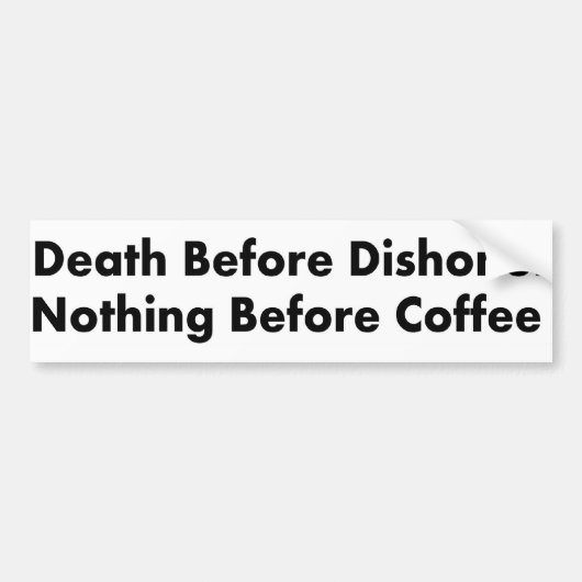 Koffie Bumpersticker (Voorkant)