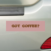 KOFFIE? BUMPERSTICKER (Op auto)