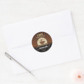 Koffie Burst Cafe Ronde Sticker (Envelop)