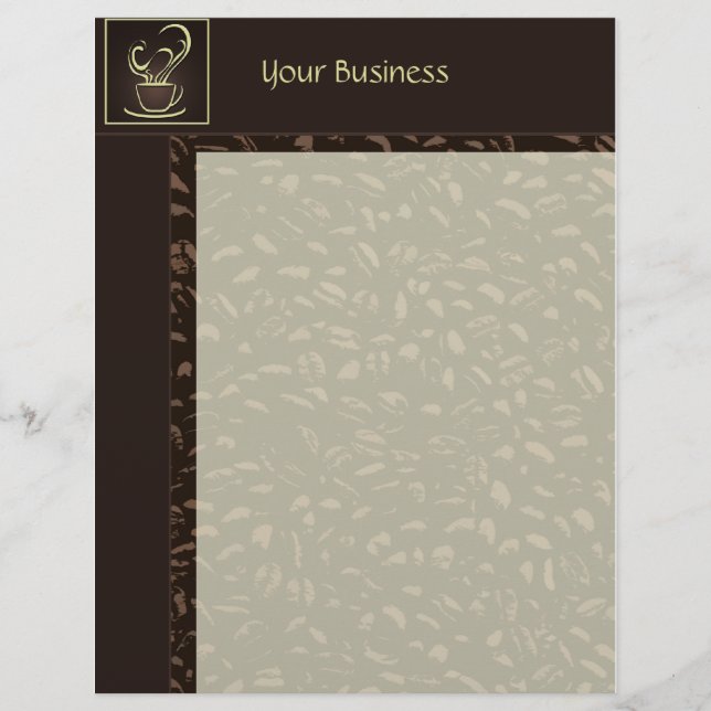 Koffie Business Letterhead Briefpapier Briefhoofd (Voorkant)