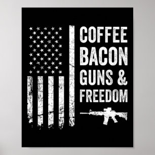 Koffie Bycon Pistolen En Vrijheid - Bbq Grill Grap Poster