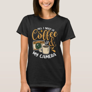 Koffie & Camera Fotografie Aroma Quote T-shirt