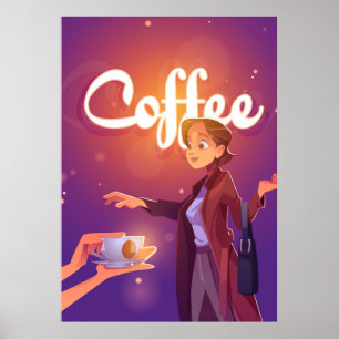 koffie-cartoon poster