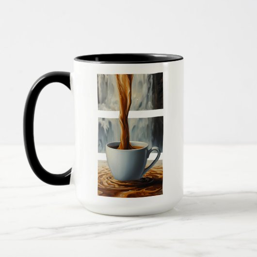 Koffie Cascade Art met Surreal Waterfall Flow Mok (Links)