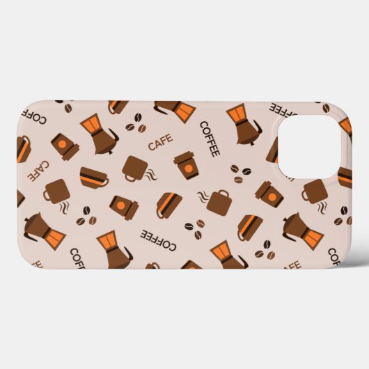 Koffie Case-Mate iPhone Case (Achterkant (horizontaal))