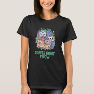 Koffie Cat Kitten Humor Coffee T-shirt