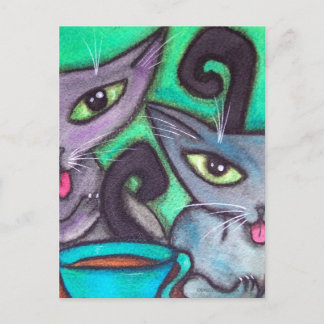 KOFFIE-CATS BRIEFKAART