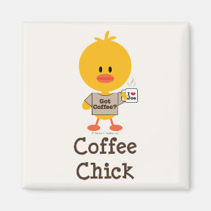 Koffie Chick Magnet Magneet