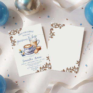 Koffie Chinoiserie met Baby shower Coffee Party Kaart