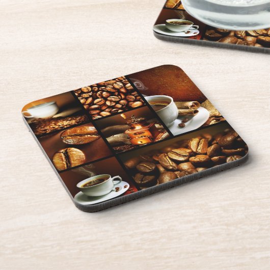 Koffie Collage 2 Bier Onderzetter (Linkerzijde)