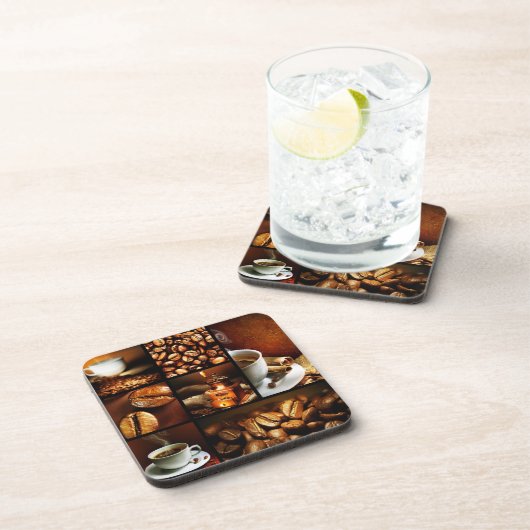 Koffie Collage 2 Bier Onderzetter (Rechterzijde)