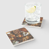 Koffie Collage 2 Stenen Onderzetter (Zijkant)