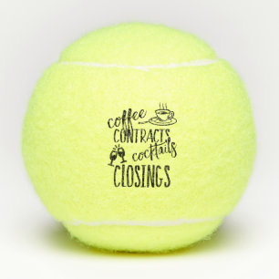 Koffie Contracten Cocktails Sluiten Realtor Swag Tennisballen