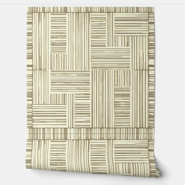 Koffie & Cream Stripes: Peel en Stick Behang (Afrollen)