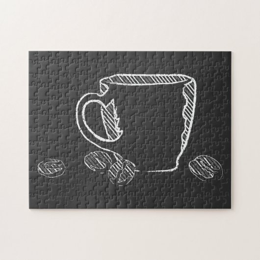 KOFFIE CUP CHALK LEGPUZZEL (Horizontaal)