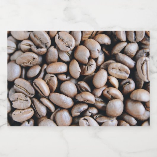 Koffie Custom Foto Keramisch Ornament Likeurfles Etiket (Enkel label)