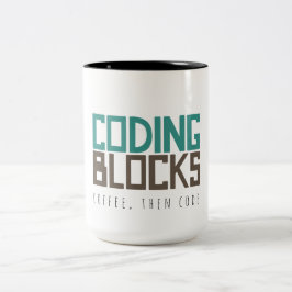 Koffie, dan code tweekleurige koffiemok