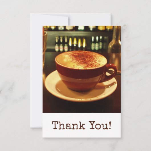 Koffie Dank je Bedankkaart (Voorkant)