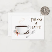 Koffie dank je wel notitiekaartje (Voorkant / Achterkant in situ)