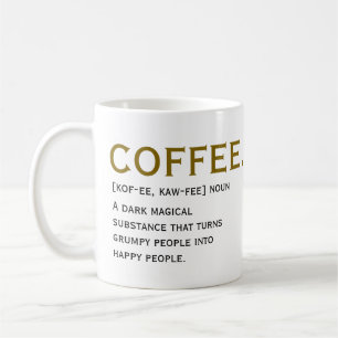 Koffie Definitie – Grappige Woordenboekstijl Koffiemok